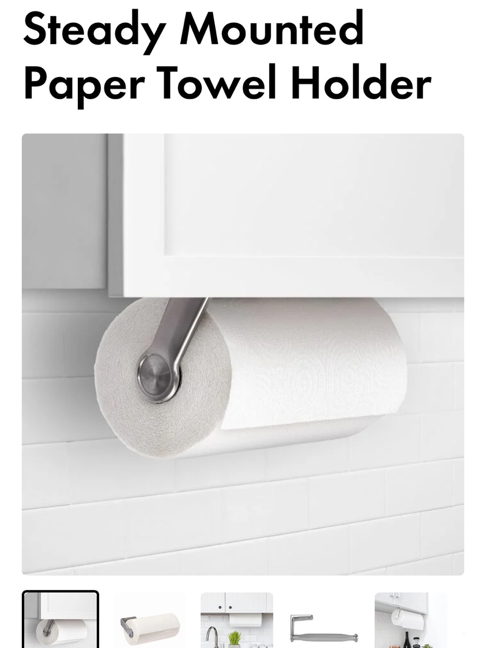 Oxo Silver Steady Paper Towel Holder